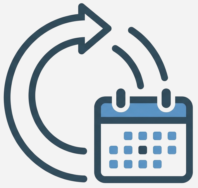 Illustration representing reviewer payment cycles and payout timing.
